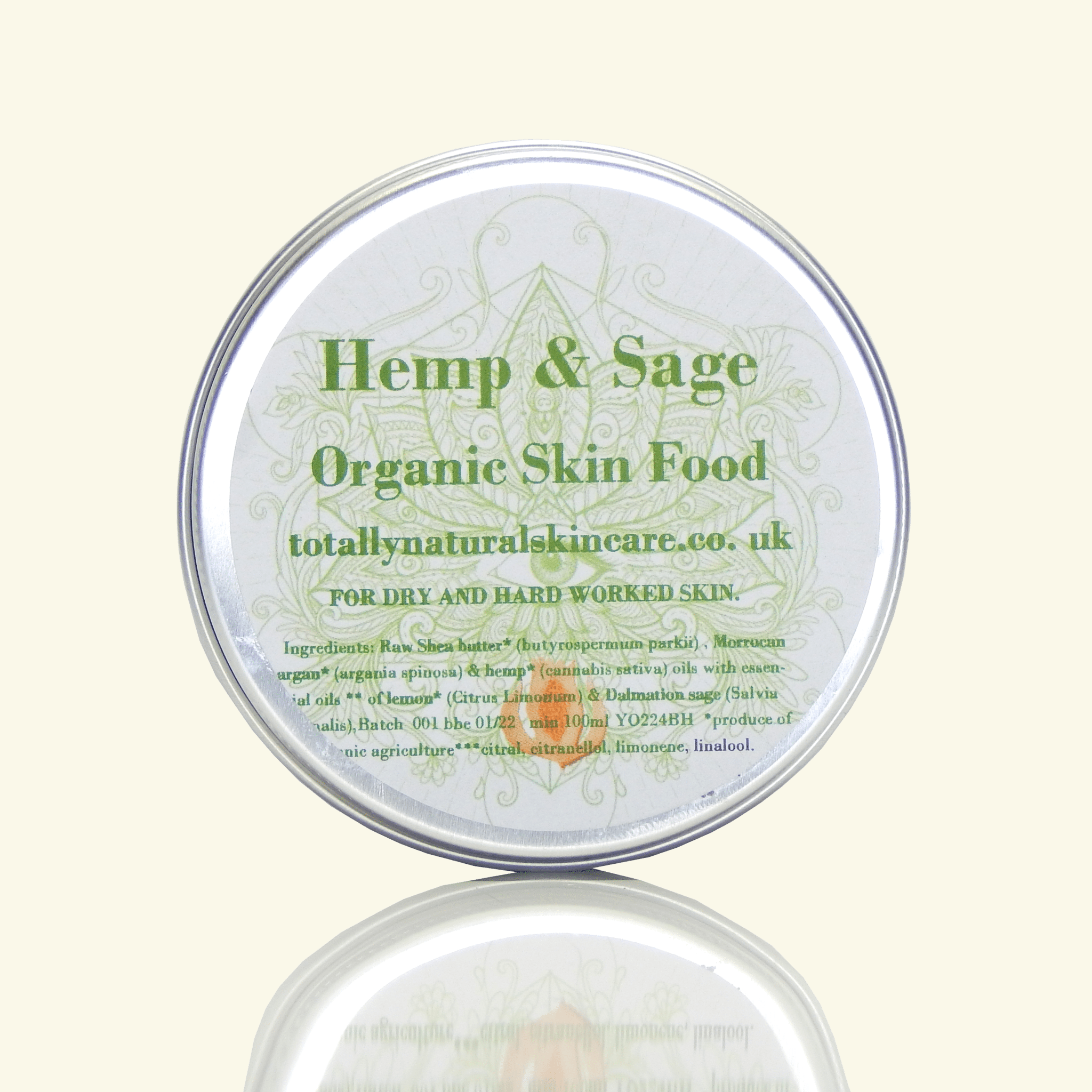 Hemp & sage Organic Skin Food - Totally Natural Skincare