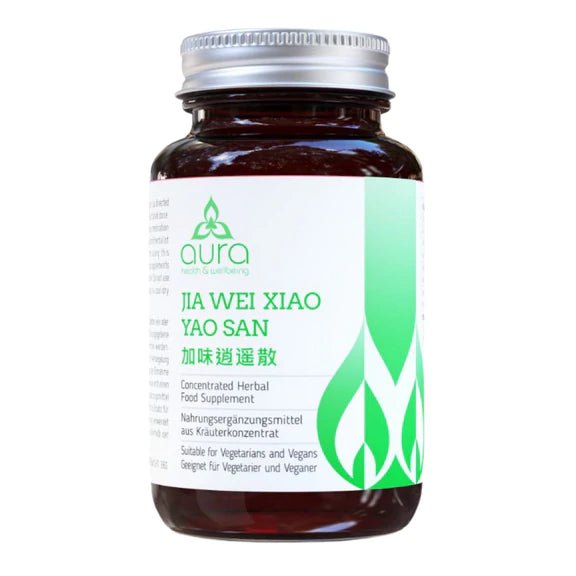 Jia Wei Xiao Yao San - Augmented Rambling Powder, Aura Herbs 600mg (60 tablets) - Totally Natural Skincare