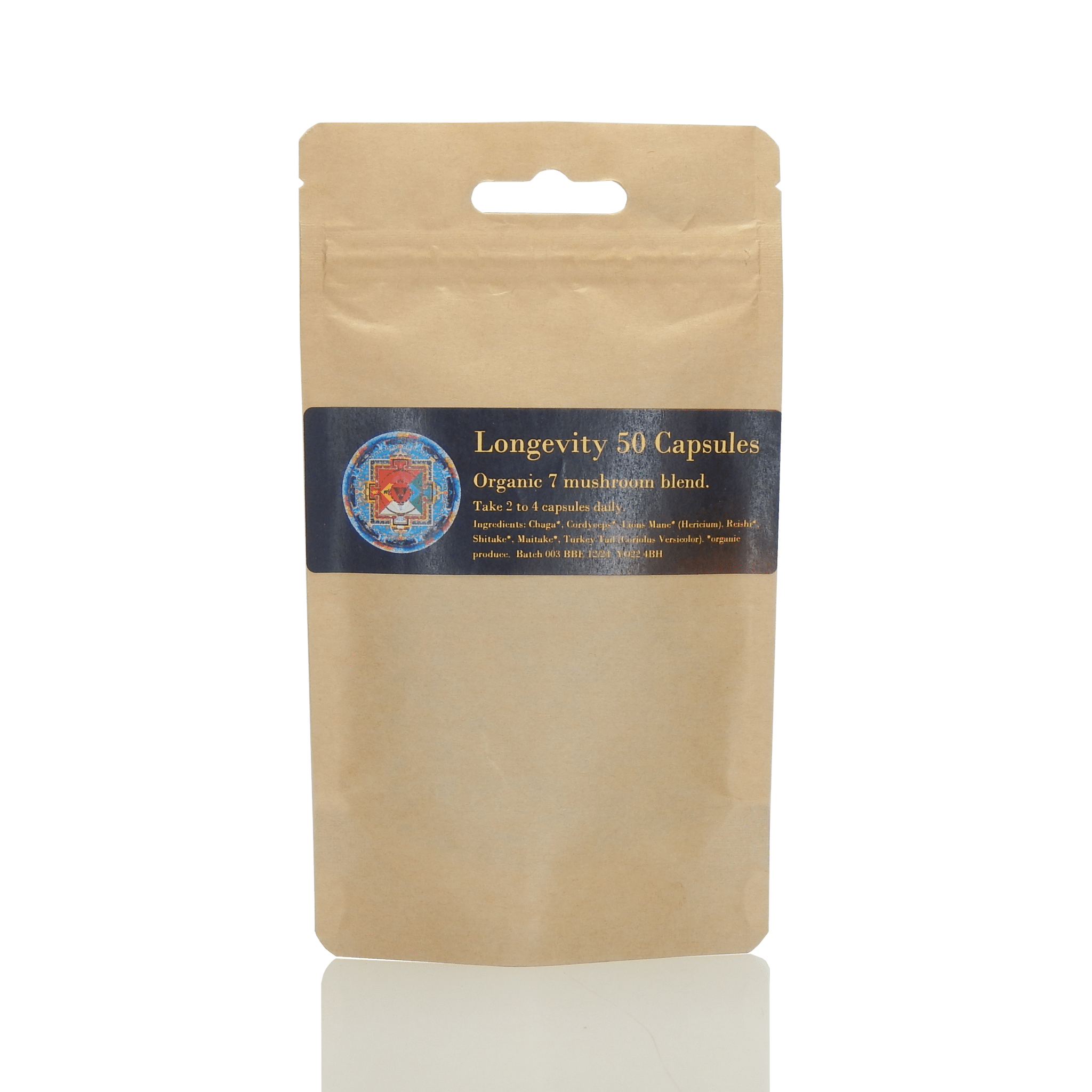 Longevity - Organic 7 Mushroom Blend Extract Capsules - Totally Natural Skincare