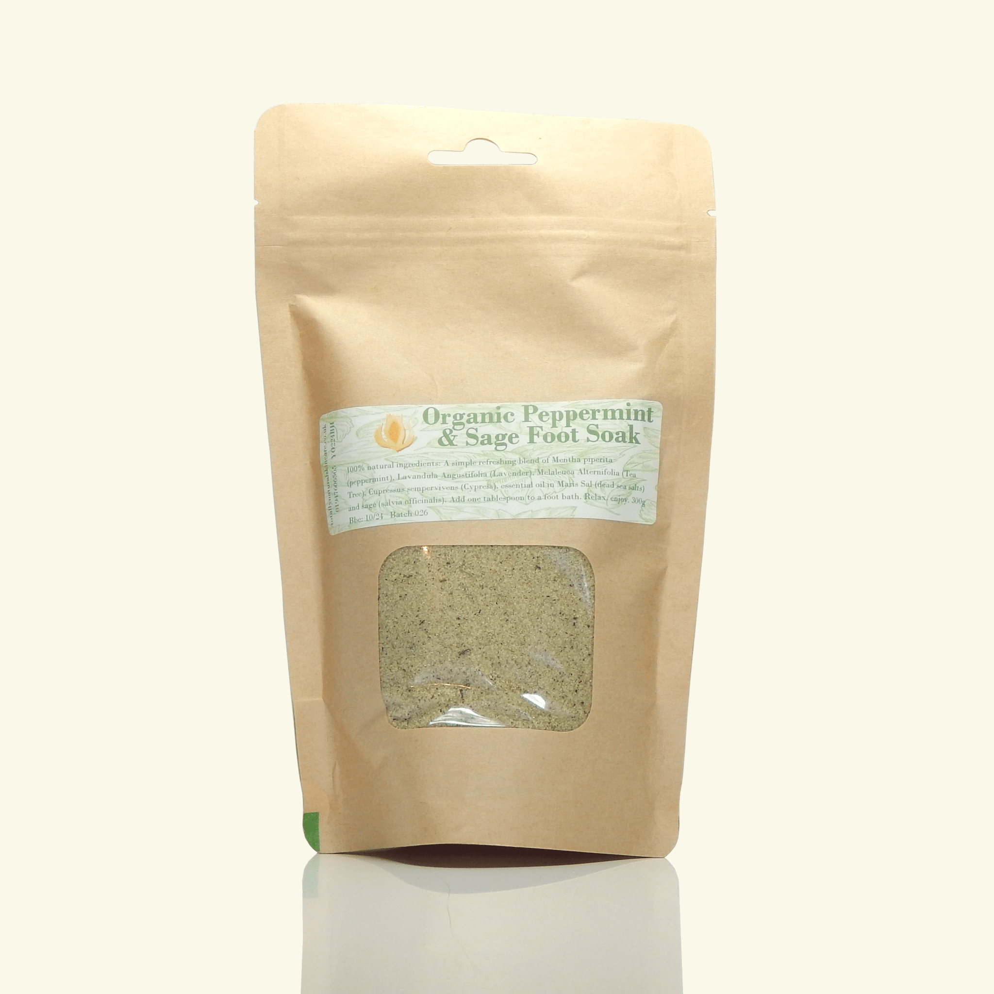 ORGANIC PEPPERMINT & SAGE FOOT SOAK - Totally Natural Skincare