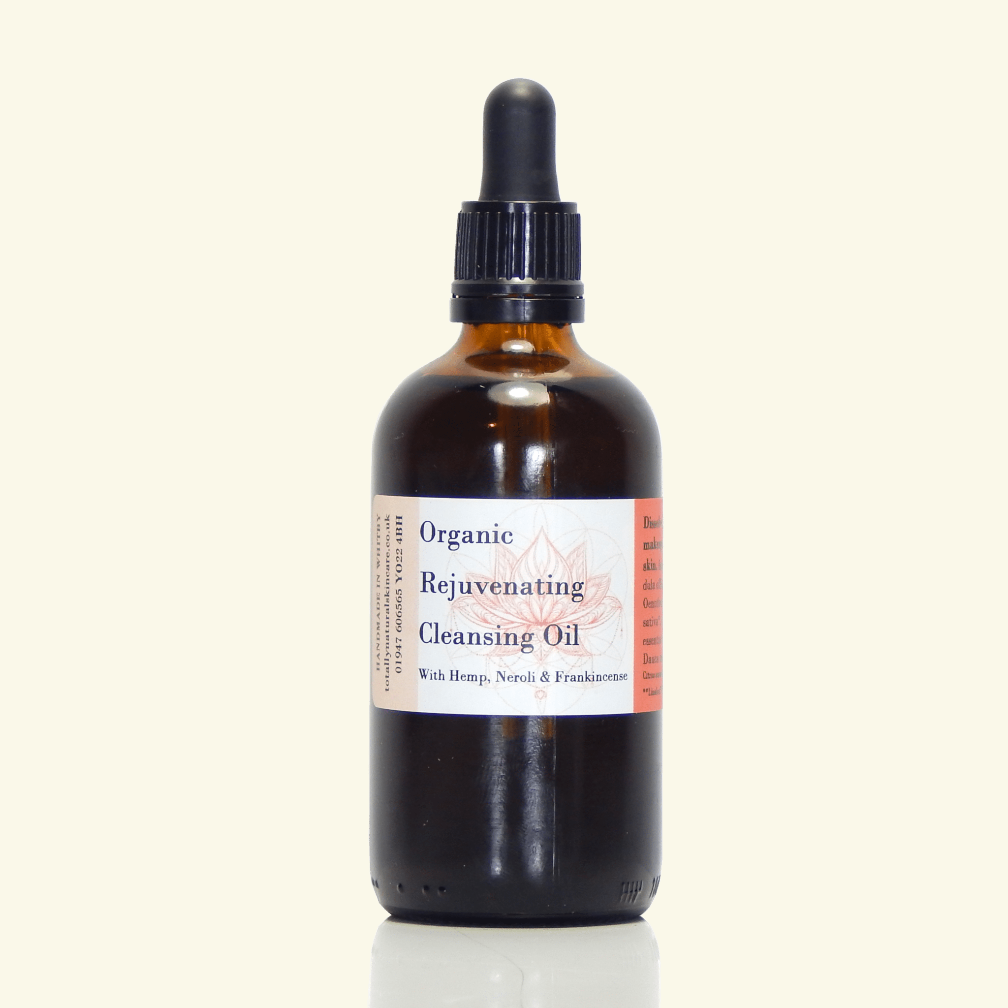 Organic Rejuvenating Cleansing Oil with hemp, neroli & frankincense - Totally Natural Skincare